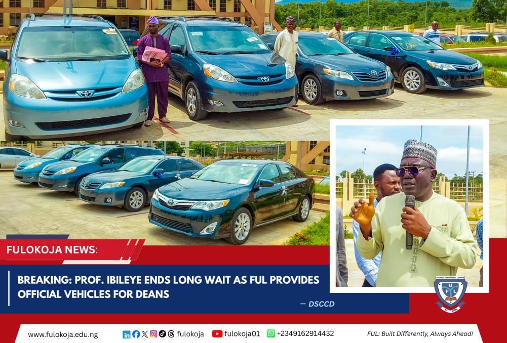 prof-ibileye-ends-long-wait-as-ful-provides-official-vehicles-for-deans