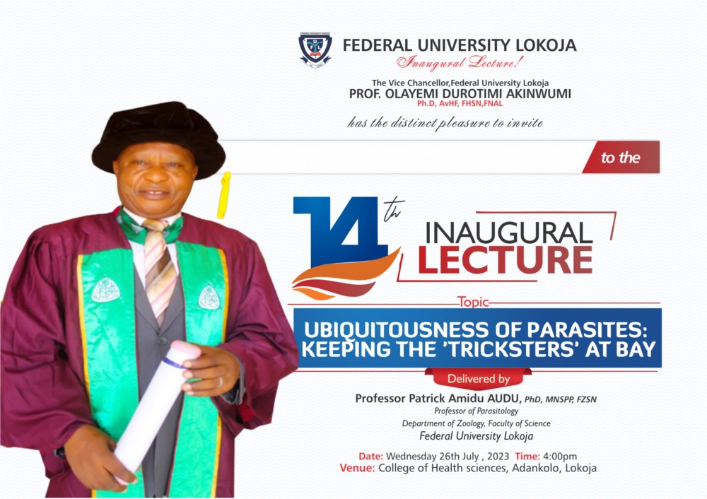 notice-of-14th-inaugural-lecture-of-ful-tagged-ubiquitousness-of-parasites-keeping-the-tricksters-at-bay-to-be-delivered-by-prof-patrick-audu