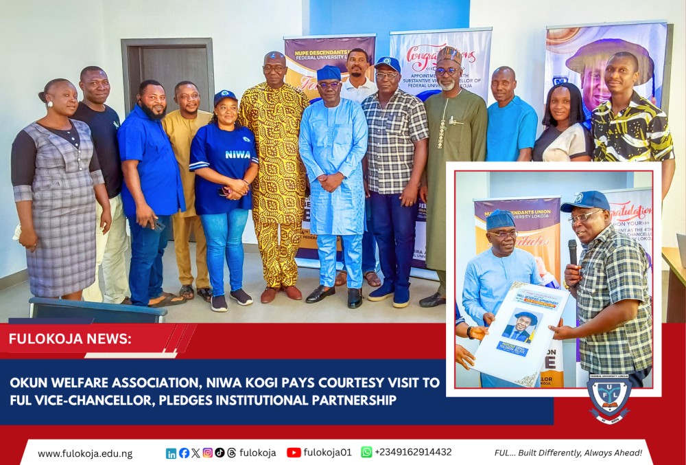 Okun Welfare Association, Niwa Kogi Pays Courtesy Visit To Ful Vice-chancellor, Pledges Institutional Partnership