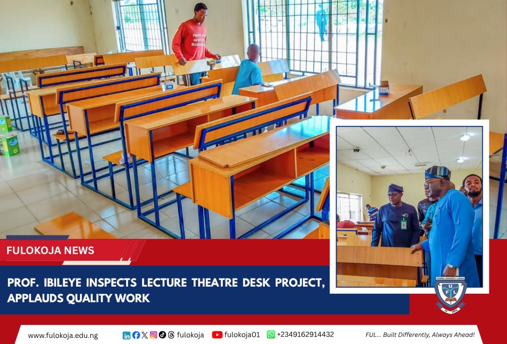 Prof. Ibileye Inspects Lecture Theatre Desk Project, Applauds Quality Work